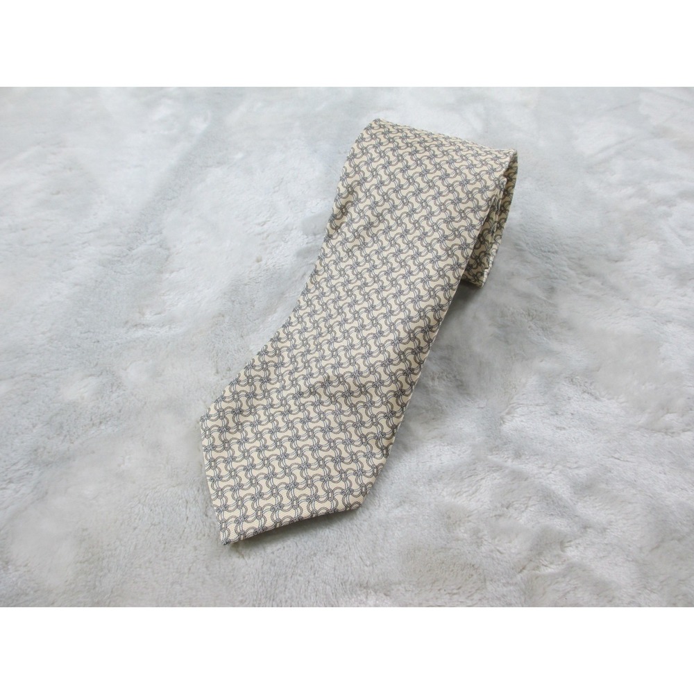 NEW ETON Neck Tie Mens Yellow Geometric Silk Made In Italy Casual 05
